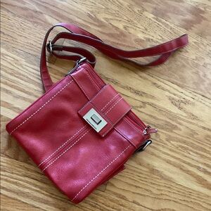 Red Leather Crossbody Bag